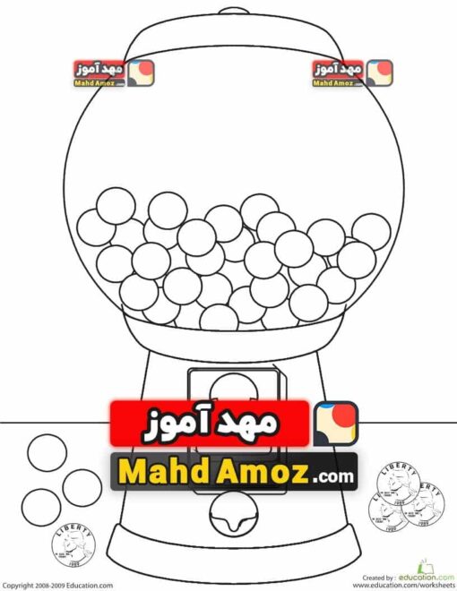 کاربرگ Color the Gumball Machine
