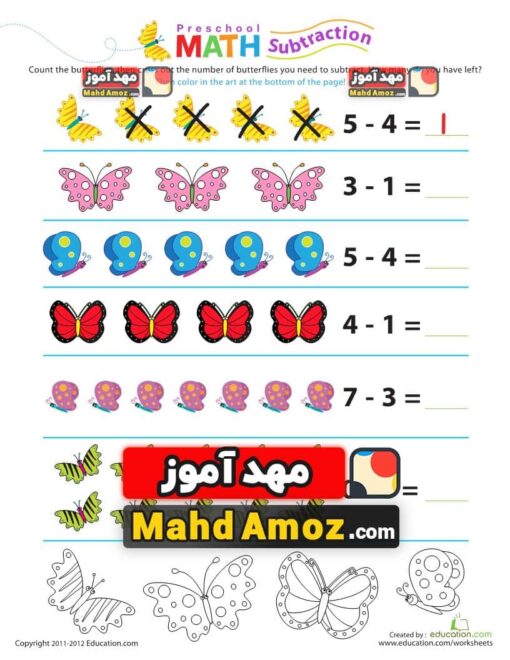 کاربرگ Bye Bye Butterflies!