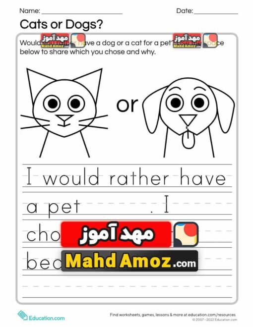 کاربرگ Cats or Dogs?