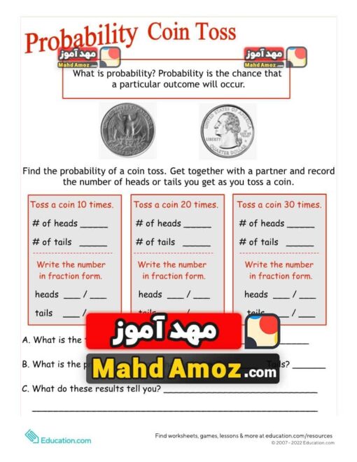 کاربرگ Coin Toss Probability