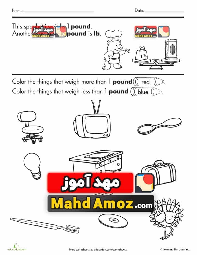 کاربرگ Color and Estimate Pounds کاربرگ Color and Estimate Pounds