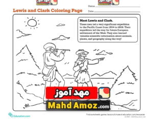 کاربرگ Lewis and Clark Coloring Page