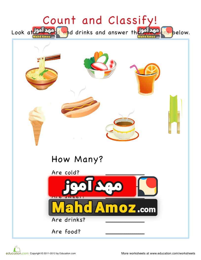 کاربرگ Categorization: Food کاربرگ Categorization: Food