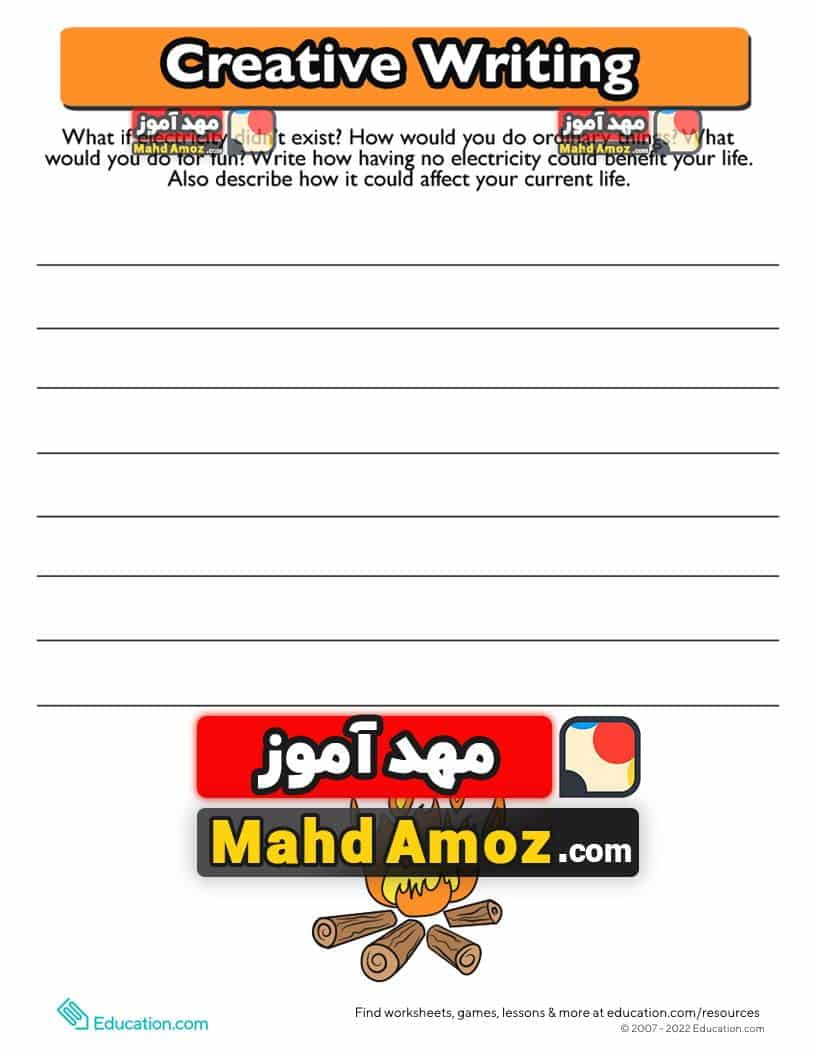 کاربرگ Creative Writing: Electricity کاربرگ Creative Writing: Electricity