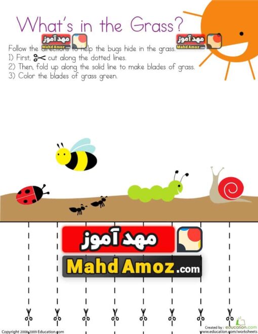 کاربرگ Cutting Lines: What's in the Grass?
