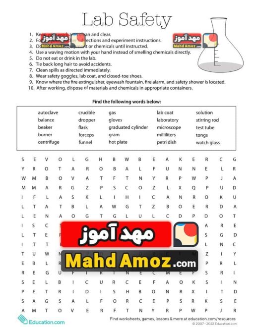 کاربرگ Lab Safety