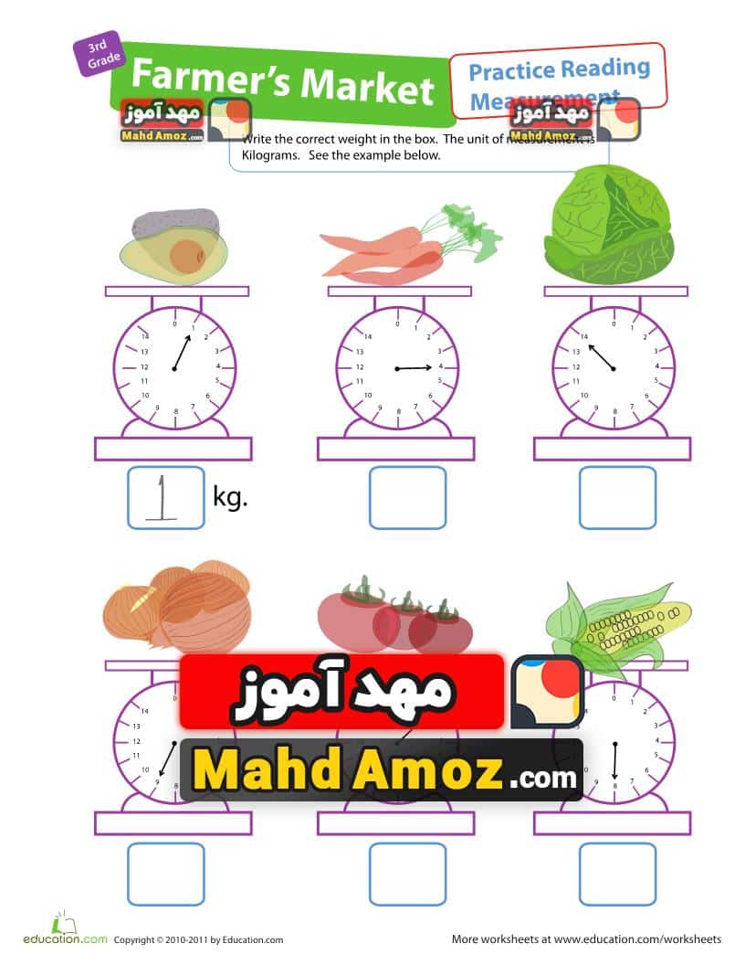 کاربرگ Measurement Mania #10: Farmer's Market کاربرگ Measurement Mania #10: Farmer's Market