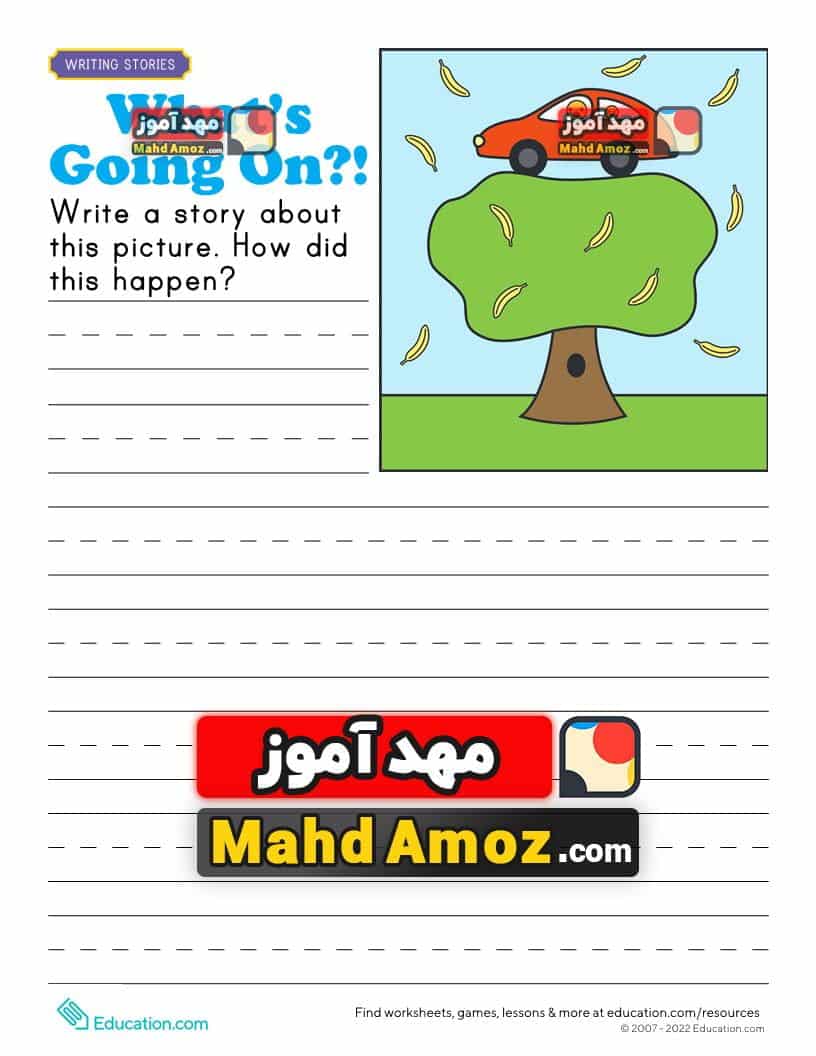 کاربرگ Story Starters: What's Going On? کاربرگ Story Starters: What's Going On?