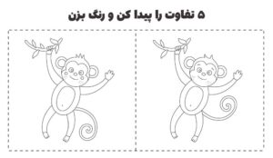 پیدا کردن تفاوت‌ها در تصاویر میمون سرخوش