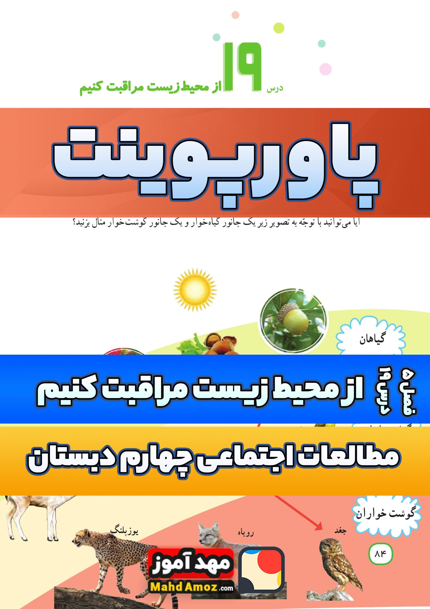 پاورپوینت | فصل 5 درس 19 از محیط زیست مراقبت کنیم — مطالعات اجتماعی چهارم دبستان ابتدایی