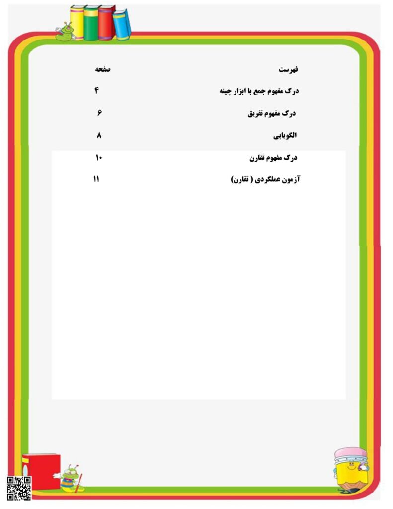 درسنامه تم 6 ریاضی کلاس اول مدرسه