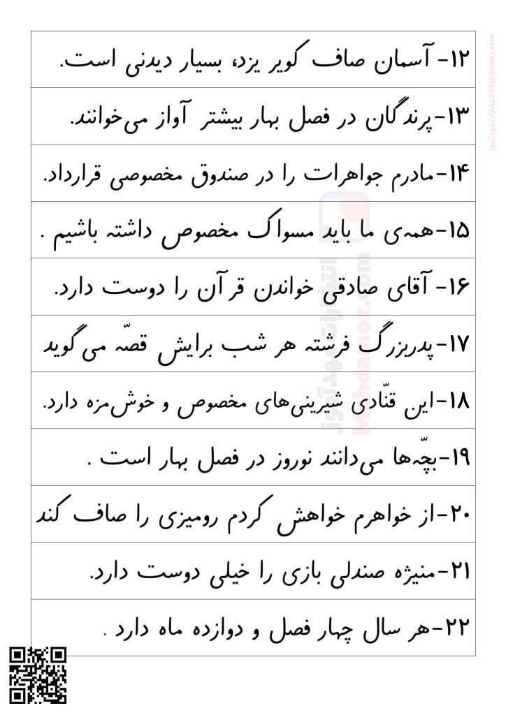 روخوانی نشانه صـ ص درس 17 فارسی پایه اول — مهدآموز
