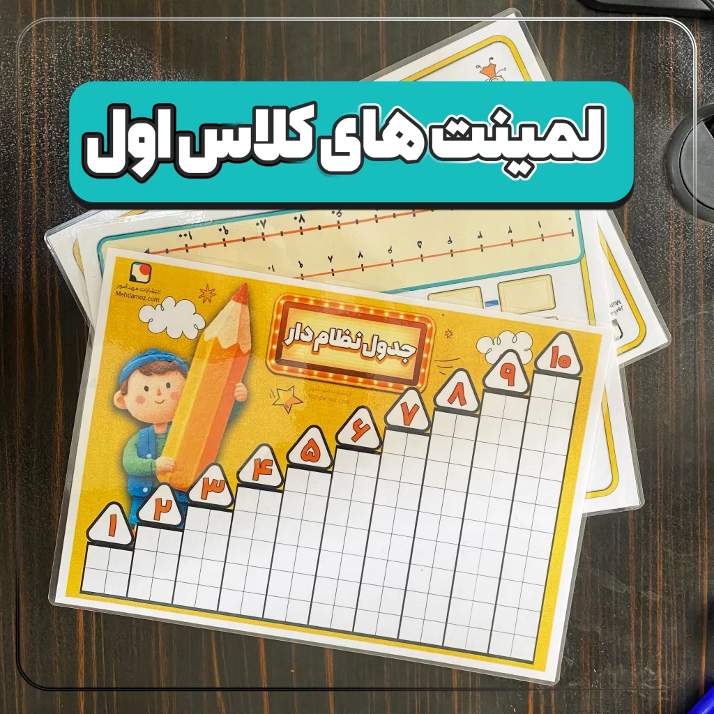 مجموعه کامل وایت برد لمینتی کلاس اول دبستان