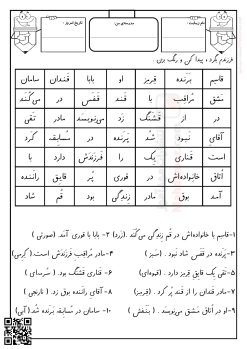 کاربرگ خلاق نشانه قـ ق درس 12 فارسی کلاس اول | با جواب کاربرگ خلاق نشانه قـ ق درس 12 فارسی کلاس اول | با جواب
